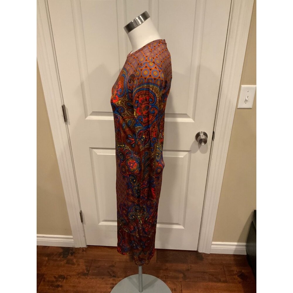 Givenchy Red Paisley Long Sleeve Wiggle Dress, Size 8 | 40 EU - Picture 5 of 6